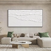 preiswerte Abstrakte Gemälde-weiße Wellen abstrakte Malerei handgemachte weiße Wand Kunst horizontale Malerei Kunst weiß strukturierte Welle Malerei Wand Kunst weiß Leinwand Ölgemälde Wand Kunst weiß abstrakte Ozean Wand Kunst