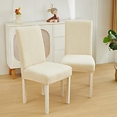 billige Spisestoltrekk-spisestuetrekk til hjemmet polar fleece stoff stoltrekk stretch slipcovers sete stoltrekk