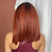 economico Parrucche trendy sintetiche-Parrucche sintetiche Uniformi Costumi di carriera Da principessa Liscio Kinky liscia Parte di mezzo Taglio scalato A macchina Parrucca 14 pollici Rosso Capelli sintetici Per donna Cosplay Feste Di