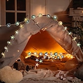 お買い得  電池式-オーシャンシリーズストリングライト、シーストーン装飾夏ストリングライト 2m 20LED 3m 30LED 海辺パーティー装飾沿岸ストリングライト電池式フェアリーライトホリデー寝室誕生日パーティーウェディングデコレーション