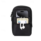 baratos saco de telefone universal-Capa de telefone jeans universal de 7,2 polegadas bolsa de cintura com zíper bolsa de cintura pendurada diagonal bolsa cruzada