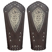 ieftine armură-Punk și gotic Medieval Renascentist Costum Cosplay Arme si Armuri Brățară Războinic Fecioara scutului Bărbați Viching Carnaval Mascaradă Scenă Târgul Renașterii LARP Adulți Brățări 1 bretele pentru