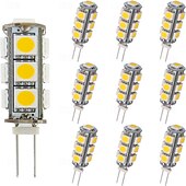 ieftine Lumini LED Bi-pin-becuri led g4 bi-pin 13-5050 smd 2w bec led g4 12v dc bază bi-pin becuri interioare super luminoase pentru rv barcă lumini cabinet lumini peisaj iluminat 10buc