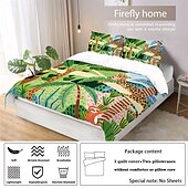 billiga Påslakanset-tropical rainforest series 3-delat påslakanset för sommaren mjuk hudvänlig långvarig för hotellrum gästrum sängkläder bekvämt set