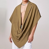 preiswerte Fitness Tank-Tops-Herren Tank Top Weste Unterhemd Ärmelloses Shirt Ärmellos Revers Frühling &amp; Sommer Einfach Mode Designer Basic Fronttasche Urlaub Straße Ausgehen Schwarz Khaki Dunkelblau Top T-Shirt für Herren
