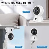 זול מצלמות רשת IP פנימיות-מצלמת IP 1080P HD מיני אלחוטי גלאי תנועה ראיית לילה עם אודיו פנימי דִירָה תמיכה