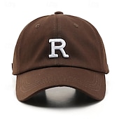 billiga Baseballkeps herr-Herr Basebollkeps Solhatt Trucker Hat Svart Brun Bomull Broderad Mode Ledigt Gata Dagligen Bokstav Justerbara Solskyddskräm Andningsfunktion
