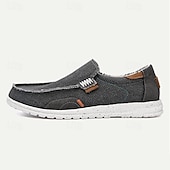 levne Pánské nazouváky a mokasíny-pánské ležérní slip-on plátěné mokasíny s polstrovanou podrážkou - lehké a pohodlné boty pro každodenní nošení