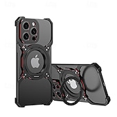 baratos Capas para iPhone-telefone Capinha Para iPhone 16 Pro Máx. iPhone 15 14 Pro Max Plus iPhone 13 Pro Max Capa traseira Magnética Suporte para carregamento sem fio Antichoque Cores Gradiente TPU Metal