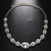 economico Accessori capelli per damigelle-Catena di testa Strass Matrimonio Spiaggia Classico Matrimonio Con Con diamantini Dettagli con cristalli Copricapo Copricapo
