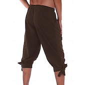 economico Fondi-Retrò Vintage Medievale 17° secolo Mascherata Pantaloni da pirata Fiera del Ren Vichingo Tinta unica Per uomo Costumi da pirata Fantasia Mascherata Festa / Sera Adulti Pantaloni