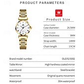 cheap Quartz Watches-New Olevs Olevs Brand Fashion Women&#039;S Quartz Watch Simple Fashion Trend Travel Sports Leisure Waterproof Steel Belt Women&#039;S Wristwatch