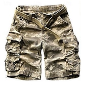 tanie Klasyczny-Męskie Spodenki Taktyczne Spodenki cargo Szorty Guziki Multi Pocket Równina Zdatny do noszenia Krótki Na zewnątrz Codzienny Wyjściowe Moda Klasyczny Zieleń wojskowa Żółty kamuflaż