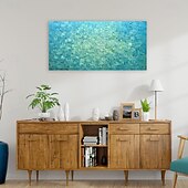 billiga Abstrakta målningar-oljemålning handgjord 3d tung texturerad oljemålning handgjord abstrakt stor konst blå vatten reflektion målning handmålad galleri konst målning på duk väggmålning för vardagsrum konstverk