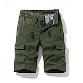 billige Klassisk-Herre Taktiske shorts Cargoshorts Shorts Knapper Elastisk midje Multi lomme عادي Anvendelig Knelengde utendørs Daglig Camping &amp; Vandring Mote Klassisk Svart Militærgrønn
