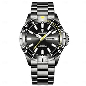 abordables Montres à quartz-Poedagar hommes montre à quartz minimaliste en plein air mode décontracté lumineux calendrier date semaine étanche montre en acier