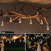 זול מופעל באמצעות אנרגיה סולארית-אור חבל שמש חיצוני קמפינג נורת מחרוזת אורות 16 led 8 מצבים תאורה ip65 אור עמיד למים לחג המולד מסיבת חתונה חיצונית קישוט מרפסת גן