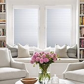 cheap Blackout Curtain-Blind Privacy Window Film Non Adhesive White Strips Window Sticker Faux Shutter Blinds Looking Static Cling Glass Covering for Home Office Security Protection UV Blocking