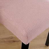 baratos Capa de cadeira-capa de cadeira de jantar resistente à água tecido de lã polar para capa de cadeira de sala de jantar capas elásticas capas de assento de cadeira