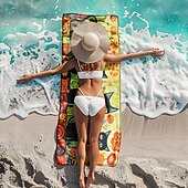 お買い得  ビーチタオルセット-ビーチタオル ブラックキャット 100% マイクロファイバー 特大ビーチタオル、35&quot;x70&quot;、ティーンズ大人用大型スイムタオル、速乾性、吸水性、ソフト、旅行、お風呂、プールなど多用途