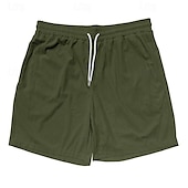 baratos Calções Estilo Casual-Homens Shorts de verão Shorts casuais Shorts de veludo cotelê Bolsos Com Cordão Cintura elástica Tecido Conforto Comprimento do joelho Ao ar livre Diário Moda Estilo Clássico Preto Amarelo