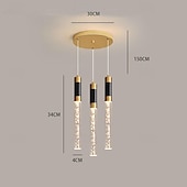 economico Luci a sospensione-lampada a sospensione a led dimmerabile 35/84/50cm 3//5/8/10/12/15/18-luce lampadari di cristallo ingresso incasso plafoniera design cluster soggiorno bancone bar 85-265v dimmerabile solo con