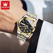 levne Quartz hodinky-OLEVS Muži Křemenný Módní Obchodní Wristwatch Svítící Kalendář Datum týden VODĚODOLNÝ Ocel Hodinky
