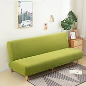 economico Copertura del divano futon-Copridivano letto senza braccioli in tessuto jacquard 3 diverse dimensioni fodere per decorazioni per divano in velluto di mais protezione elasticizzata copripanca elastico