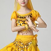 billige Magedanskostyme-Magedans Danseklær til barn Topp Ren Farge Tvinning Strå Jente Ytelse Trening Kortermet Høy Polyester