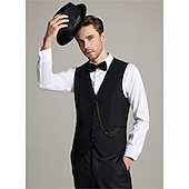 levne oblečení-Retro Řvoucí 20s 20. léta 20. století Úbory Vesta Sada příslušenství Gentleman Gangster Maškarní kostým Pánské předvečer Všech svatých Karneval Nový rok Karneval Večírek Plesová maškaráda Dospělé