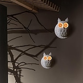 Недорогие Бра-светодиодный настенный светильник для внутреннего освещения, теплый белый, 28/40 см, e27, винтажный, белый, настенный светильник с совой, декоративный светильник, 2 лампы, настенный светильник из