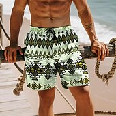 billige Retro Vintage &amp; Etikk-Herre Gitter / Teppe Shorts Medium Midje Ferie Årgang Mote utendørs Avslappet Ferie Sidelommer Snorer Designer Klær