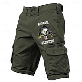 economico pantaloncini cargo stampati da uomo-Per uomo Alfabetico Aquila Bandiera americana Pantaloncini modello cargo Vita normale Sportivo Di tendenza Originale Esterno Sportivo Informale 6 Tasche progettista Abbigliamento