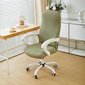 cheap Dining Chair Cover-Office Chair Cover Flower High Back Dining Chair CoverComputer Swivel Chair Hotel Zipper Anti Slip One-Piece Armchair Protective Dust Cover
