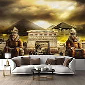 tanie zabytkowe gobeliny-egipski piramida faraon wiszące gobelin wall art duży gobelin mural wystrój fotografia tło koc kurtyna strona główna sypialnia salon dekoracja bóg boskość