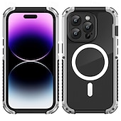 economico Cover per iPhone-telefono Custodia Per iPhone 16 15 14 Pro Max Plus iPhone 15 14 Pro Max Copertura Posteriore Custodia ad adsorbimento magnetico Traslucido Supporta la Ricarica Wireless Resistente agli urti PC