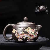 cheap Drinkware-Color-Changing Teapot Set Dragon &amp; Phoenix Zisha Chinese Loong Gift - Heat Sensitive Kung Fu Tea Set with Teapot and Cups, Business Gift