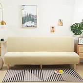 economico Copertura del divano futon-Copridivano letto senza braccioli in tessuto jacquard 3 diverse dimensioni fodere per decorazioni per divano in velluto di mais protezione elasticizzata copripanca elastico