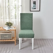 cheap Chair Cover-Water Resistant Elastic Dining Chair Cover for Dining Room Kitchen Wedding Hotel Banquet Restaurant Anti-dirty Seat Chair Covers