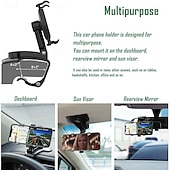 お買い得  手工具-車用電話ホルダーマウント、360度回転ダッシュボード電話ホルダーアップグレードクリップは落ちません、車用電話マウント