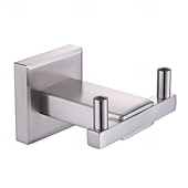 cheap Robe Hooks-Heavy Duty Double Robe Hook Wall Mount Stainless Steel Hand Towel Hooks for Bathrooms, Mirror Polish