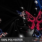 ieftine Subţire-Bărbați Casual Steagul american Costume Tipărire 3D Buzunar Imprimare 3D Talie medie Petrecere / Seară Zilnice Vacanță Vară Primăvară Toamnă Albastru Slim Fit Inelastic