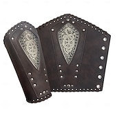 ieftine armură-Punk și gotic Medieval Renascentist Costum Cosplay Arme si Armuri Brățară Războinic Fecioara scutului Bărbați Viching Carnaval Mascaradă Scenă Târgul Renașterii LARP Adulți Brățări 1 bretele pentru
