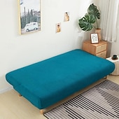 economico Copertura del divano futon-Copridivano letto senza braccioli in tessuto jacquard 3 diverse dimensioni fodere per decorazioni per divano in velluto di mais protezione elasticizzata copripanca elastico