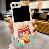 Недорогие Чехлы для Samsung-телефон Кейс для Назначение SSamsung Galaxy Z-флип 6 Z Flip 5 Кейс на заднюю панель Ультратонкий Защита от удара 3D в мультяшном стиле ТПУ