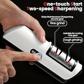 cheap Kitchen Appliances-Knife Sharpener Professional 2-Stage Electric Knife Sharpener Quick Sharpening and Polishing Function for Kitchen Knives