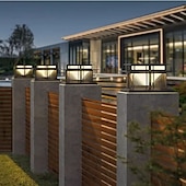 baratos luzes de parede ao ar livre-luz de parede externa led branco quente 35/42 cm 1 luz estilo chinês luzes de coluna à prova d&#039;água luzes de poste de pátio e27 lâmpada de poste de acrílico transparente 110-240v