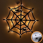levne Halloween v interiéru-halloween okenní světla halloween dekorace led pavučina pavučina na baterie vnitřní okenní závěsná světla party domácí dekorace