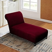 abordables Funda de sofá-Funda para chaise lounge sin brazos, funda elástica para sillón chaise longue, funda suave para sofá reclinable, protector de muebles para mascotas para dormitorio interior