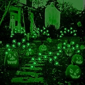 abordables Halloween Outdoor-2pcs Halloween Solar Firefly Swing Spiders Light Purple Red Green Solar Outdoor Lawn Pathway Lights Waterproof Plug In the Ground Lamp Swing with the Wind for Outdoor Yard Garden Pathway Patio Decoration Lamp